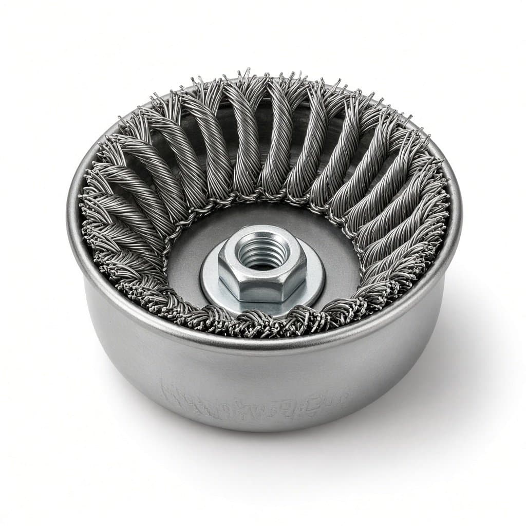 75 mm Knotted Wire Cup Brush for Angle Grinders (M14 / M10)