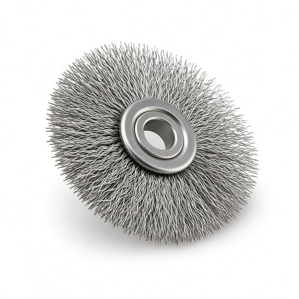 Crimped Stainless Steel Wire Wheel Brush, 100–350 mm