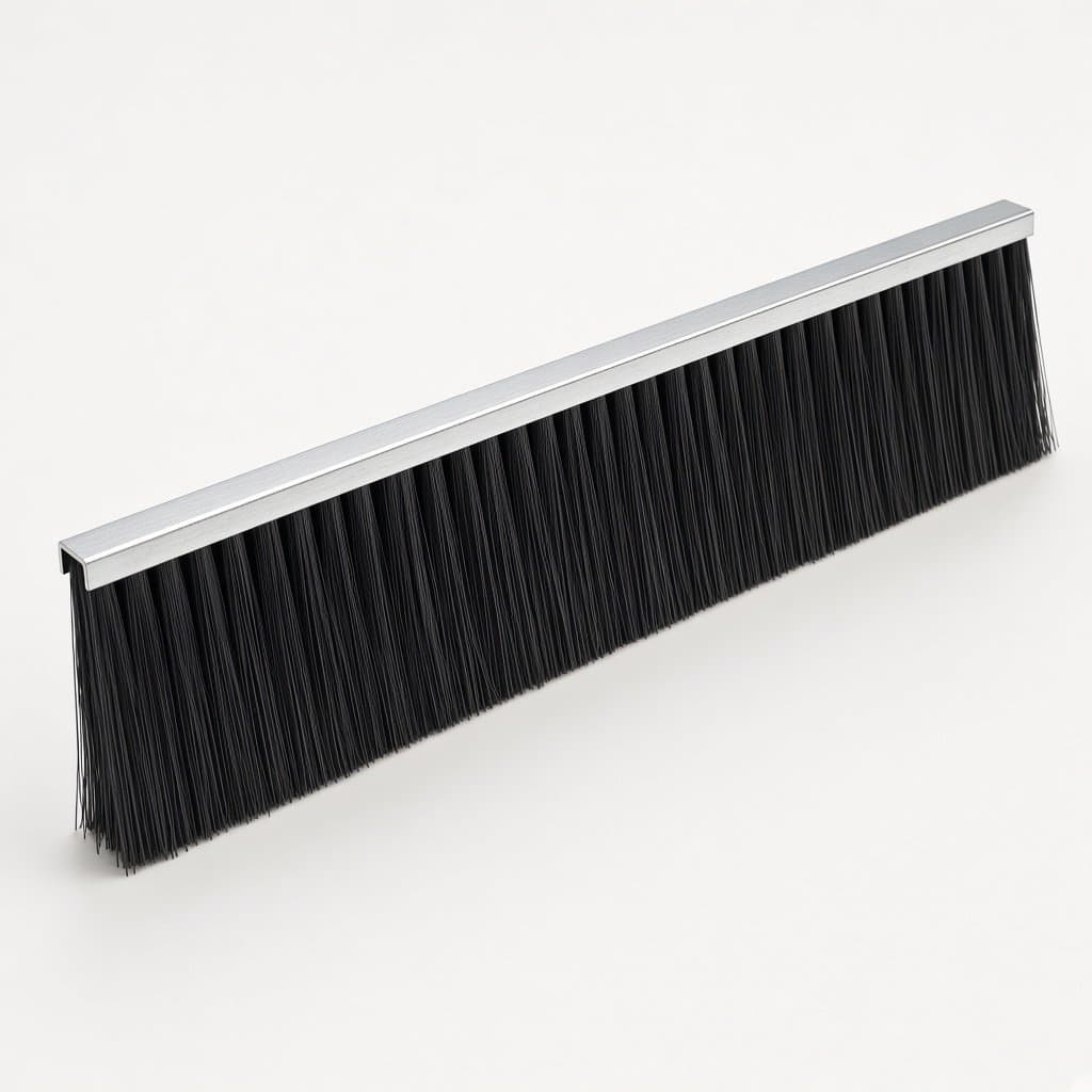 Galvanized Channel Door Bottom Brush, Channel 3# to 10#, Up to 3 m