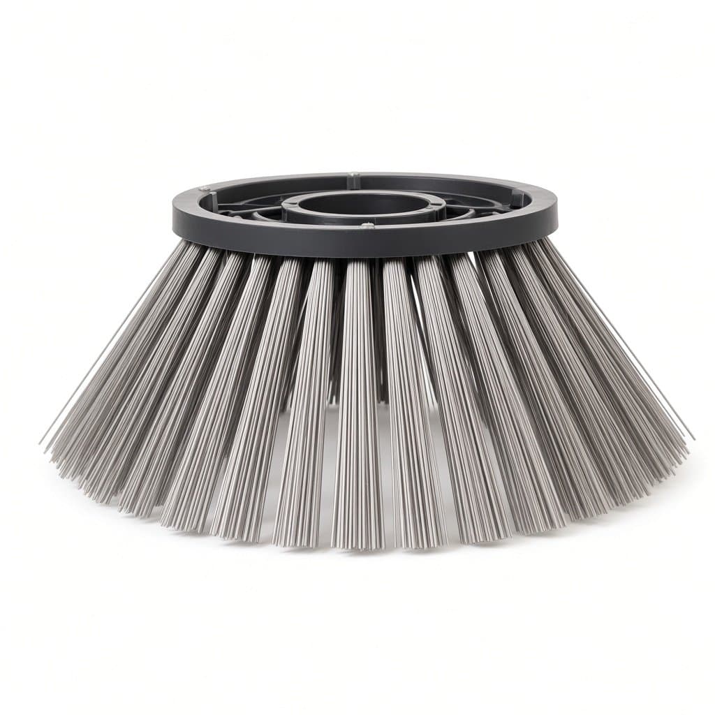 Side Broom for Johnston VT650, 400 × 670 mm Flat Steel Wire