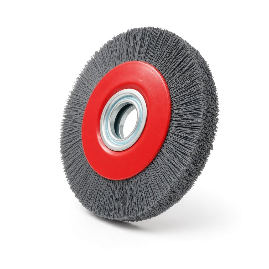 170 mm Silicon Carbide 320 Grit Abrasive Nylon Wheel Brush, 32 mm Bore