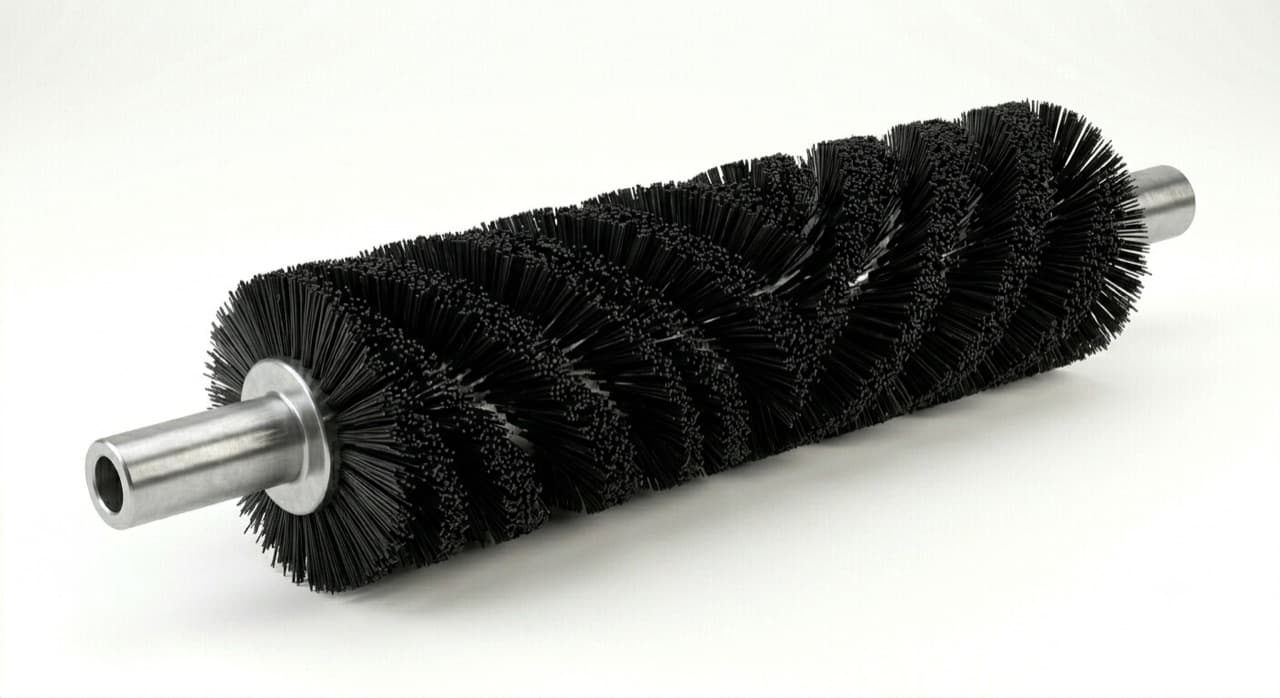 Steel-Shaft Nylon Conveyor Roller Brush
