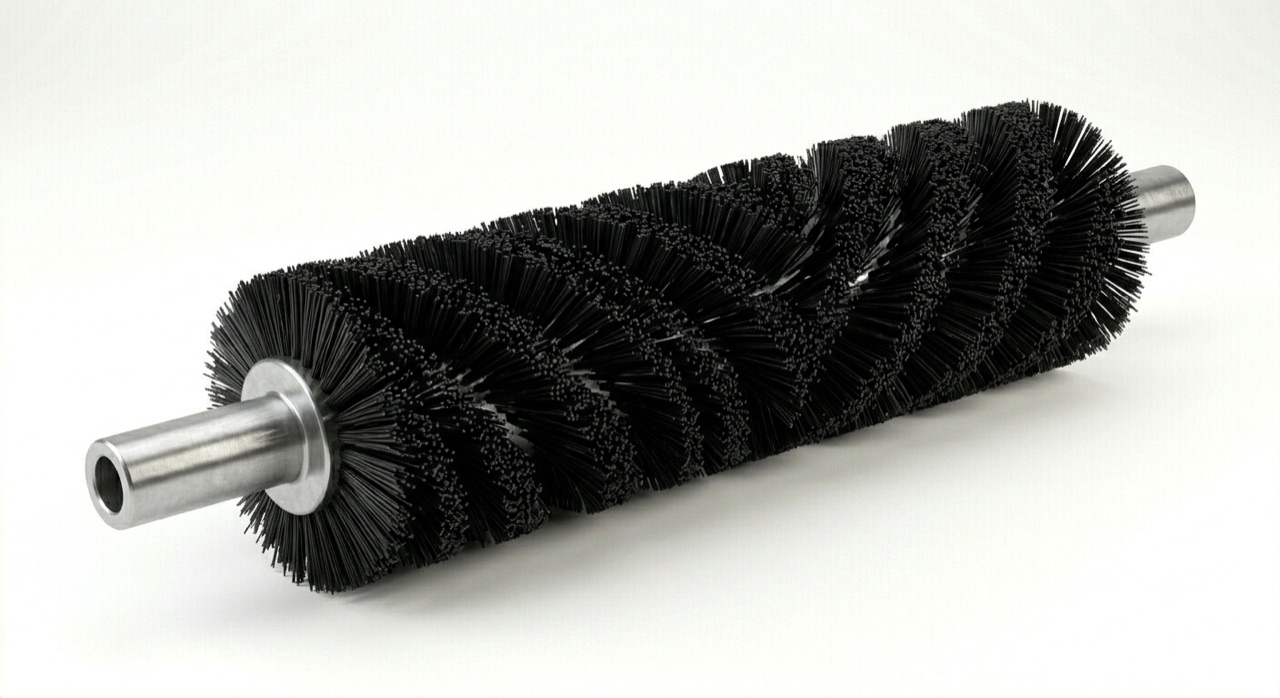 Steel-Shaft Nylon Conveyor Roller Brush
